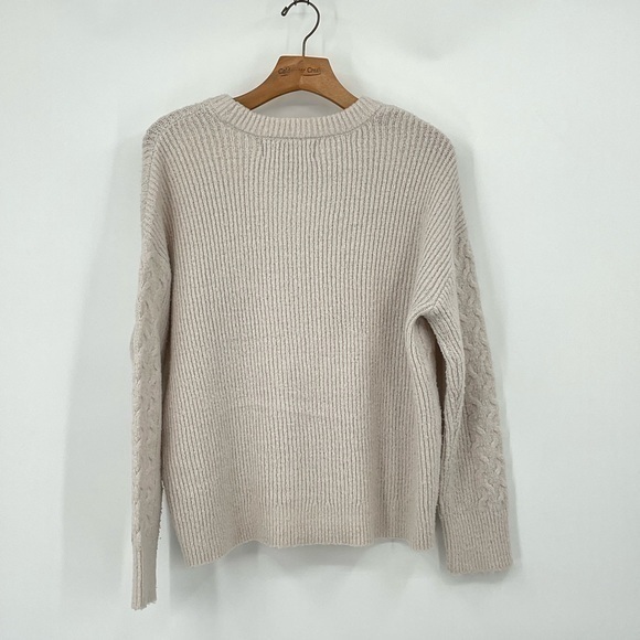 Kendall + Kylie Knit Cream Sweater‎ Size Small P8 - Picture 2 of 4